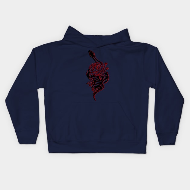 emo snek Kids Hoodie by Art by Lex